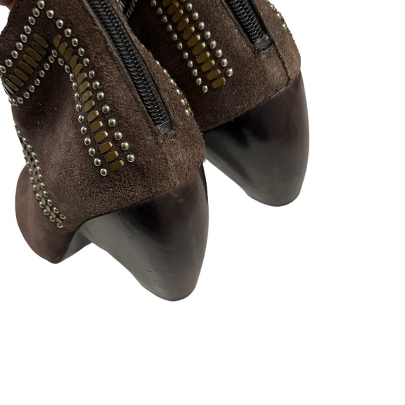 Calleen Cordero Metallic Brown Handcrafted SOMBRA Ankle Boots 9.5 - Picture 5 of 12